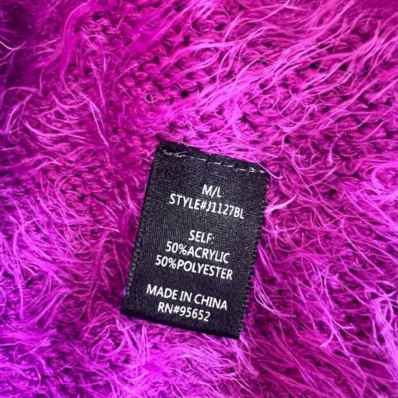 Heirloom Soft Fuzzy Asymmetrical Cowl Neck Shawl Tunic Length Vest M/L 💗 - Picture 7 of 8